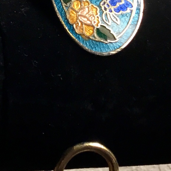 GENUINE CLOISONNÉ FLOWERED BRACELET - Picture 3 of 4